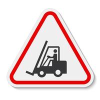 Warning Do not operate the forklift vector