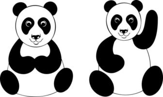 vector panda set