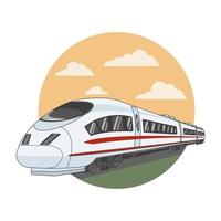 tren de alta velocidad, vector de metro, ferrocarril. ilustración vectorial