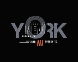 tipografía de ilustración de nueva york. perfecto para el diseño de camisetas vector