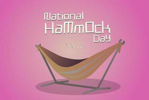 national hammock day vector illustration