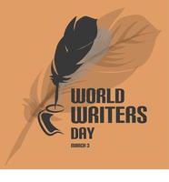 world writers day vector illustration