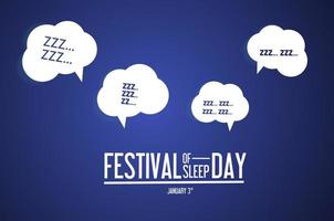 Festival of sleep day vector illustration