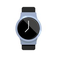 Smartwatch moderno con pantalla amoled, reloj de pulsera en la vista superior icono de diseño plano, imágenes prediseñadas, objeto simple ilustración vectorial eps10 vector