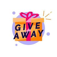 give away with gift box concept illustration flat design vector eps10. free royalty