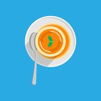 letter P logo for pudding in top view. simple and modern style flat design vector eps10