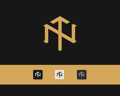 Letter N T logo design. creative minimal monochrome monogram symbol. Universal elegant vector emblem. Premium business logotype. Graphic alphabet symbol for corporate identity