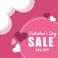 valentine day red and pink post design part sixty one vector