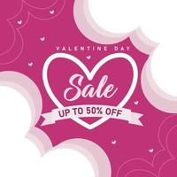 valentine day red and pink post design part forty nine vector