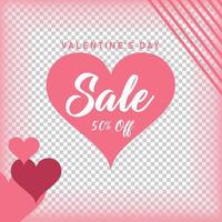 valentine day red and pink post design part fifty three vector