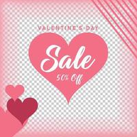 valentine day red and pink post design part fifty three vector