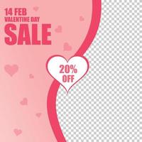 valentine day red and pink post design part eighty three vector