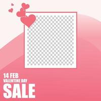 valentine day red and pink post design part ninety two vector