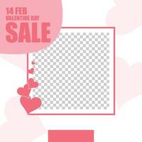 valentine day red and pink post design part ninety three vector