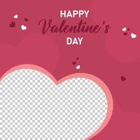 valentine day red and pink post design part ninety seven vector