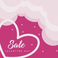 valentine day red and pink post design part fifty vector