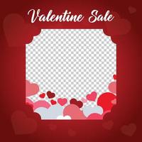 valentine day red and pink post design part one hundred vector