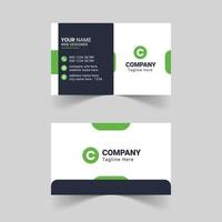 Green modern business card template, Creative and simple business card, Corporate business card template, Clean professional business card template, visiting card, business card template. vector