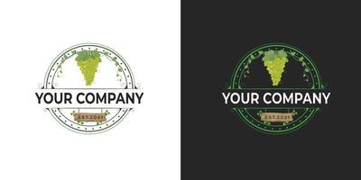 grapes logo design vector