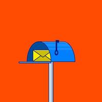 Mailbox cartoon style icon illustration vector