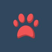 Animal footprint icon illustration vector