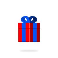 Floating birthday gifts icon illustration vector