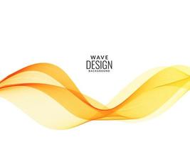 Modern red and yellow decorative wave stylish dynamic background Orange vector