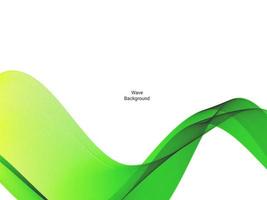 Green flowing stylish wave in white background illustration pattern vector