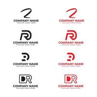 4 Creative DR Logo Concept vector