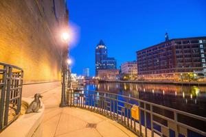 Downtown Milwaukee skyline in USA photo
