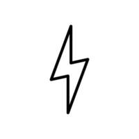 lightning icon line style vector