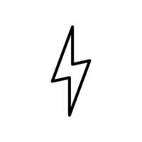 lightning icon line style vector