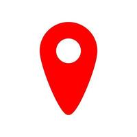 location red icon simple design vector