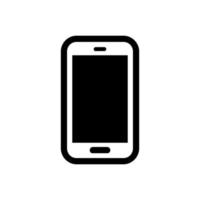 Smartphone vector icon. Phone black symbol isolated on white background. Vector EPS 10