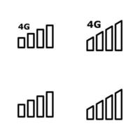 Signal icon flat vector