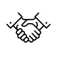 Business handshake vector icon