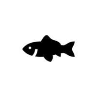 icono de pescado. símbolo de animal de agua - plantilla de logotipo vectorial. vector