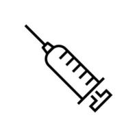 syringe icon vector black and white