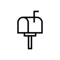 mailbox icon simple design vector