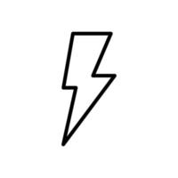 lightning icon line style vector