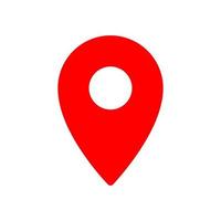 location red icon simple design vector