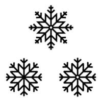 icono de copo de nieve. icono de nieve aislado sobre fondo blanco. símbolo de invierno, congelado, navidad, vacaciones de año nuevo. vector