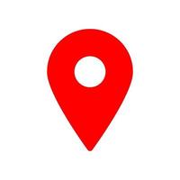 location red icon simple design vector