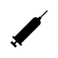 syringe icon vector black and white