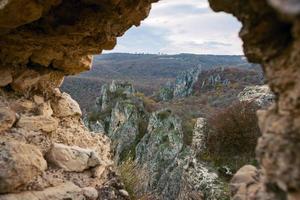 Panoramic view from the top of Khornabuji castle ruins photo