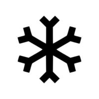 Diseño de ilustración de vector de icono de copo de nieve