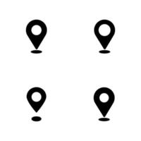 vector icon of simple forms of point of location