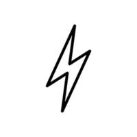 lightning icon line style vector