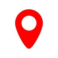 location red icon simple design vector