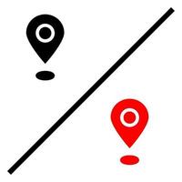 vector icon of simple forms of point of location